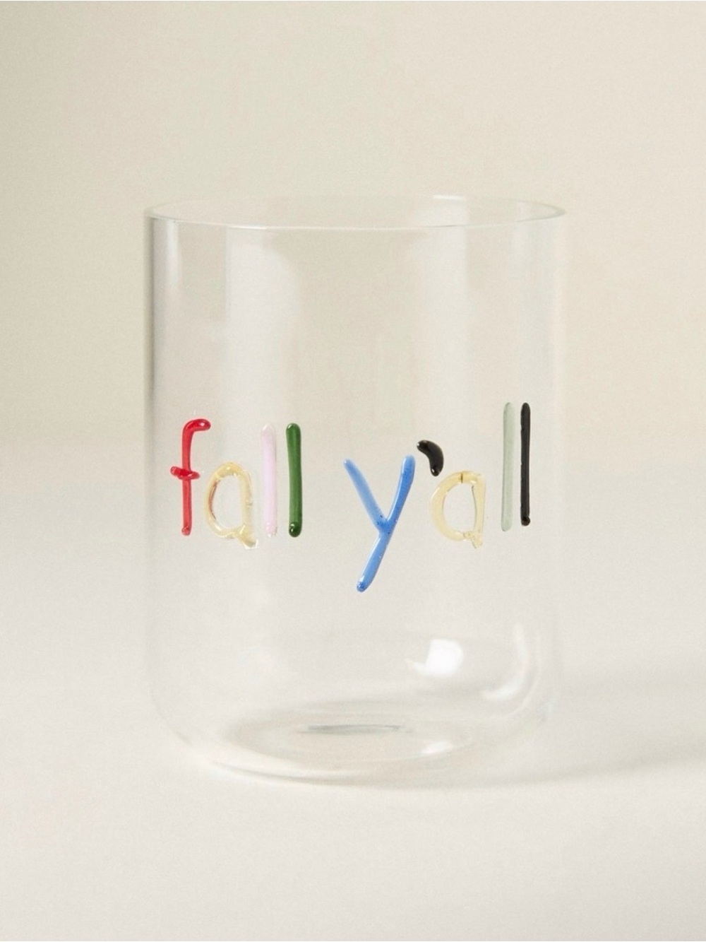 Anthropologie The Love Notes Icon Juice Glass Fall Y'all